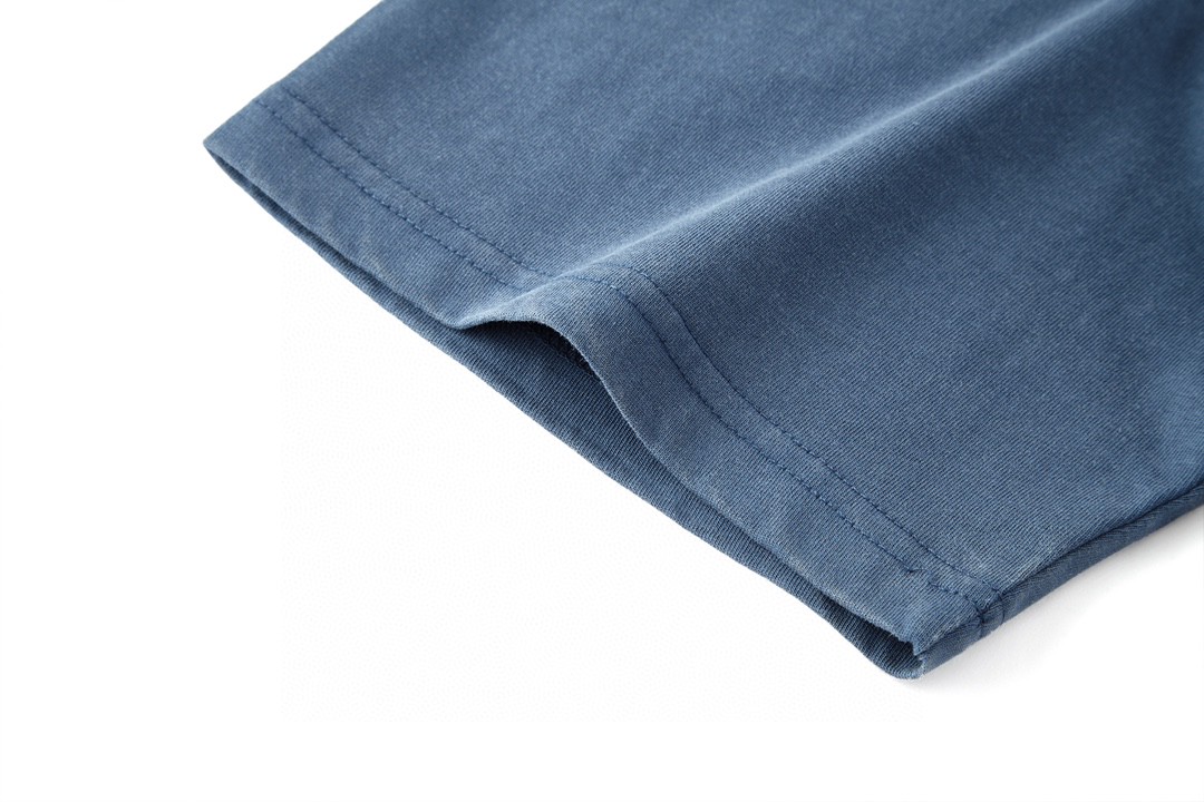 Balenciaga 巴黎世家 重影字母Logo印花 圆领 短袖 T恤 夏季 蓝色