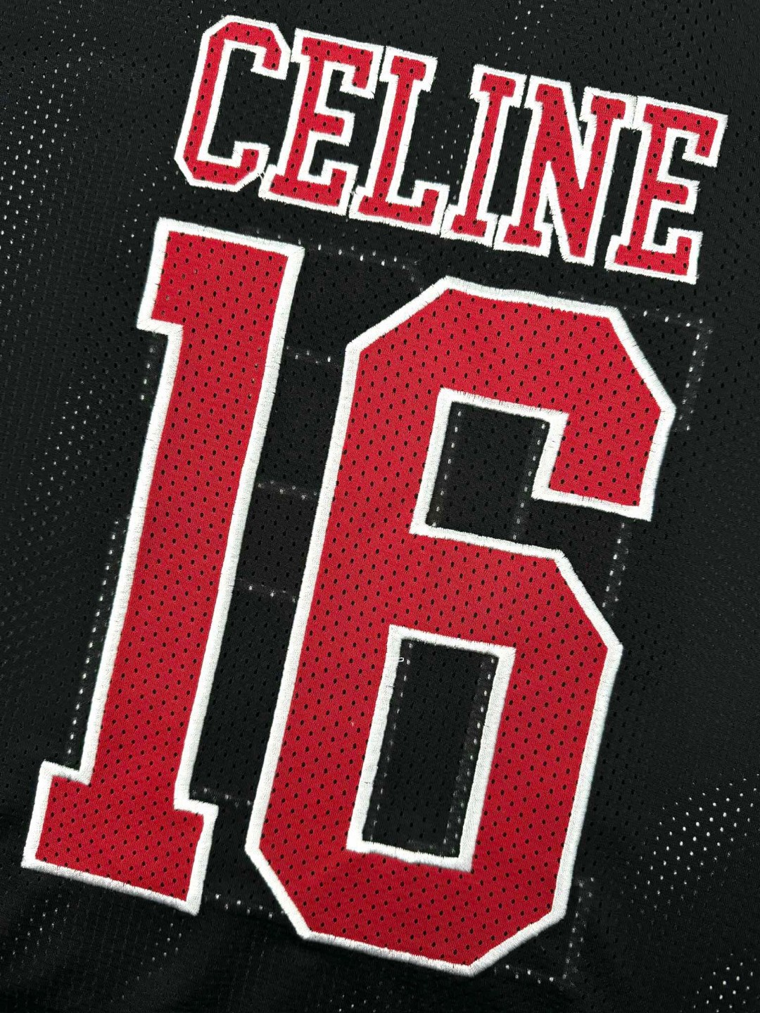 CELINE 赛琳 16号网眼短袖 T恤 圆领 夏款 黑色 2X61K384Y-38ER