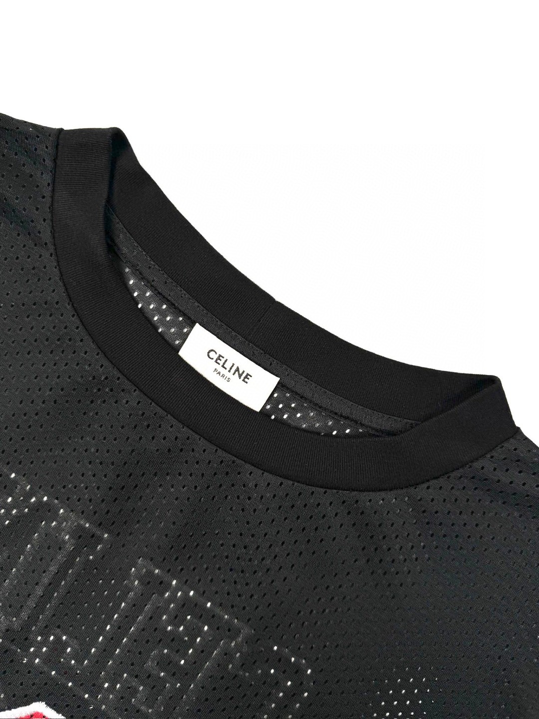 CELINE 赛琳 16号网眼短袖 T恤 圆领 夏款 黑色 2X61K384Y-38ER