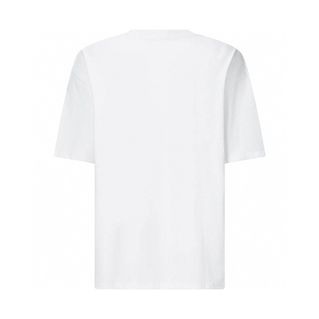 DIOR 迪奥 铭牌字母刺绣Logo标语 圆领 T恤 短袖 夏季 白色 343J696C0554-C088