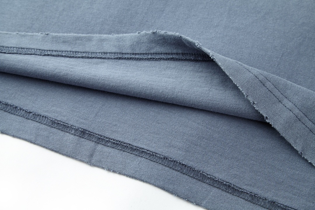 Balenciaga 巴黎世家 做旧钻石字母logo印花短袖 T 恤 圆领 夏季 蓝色 764235TQVE84108