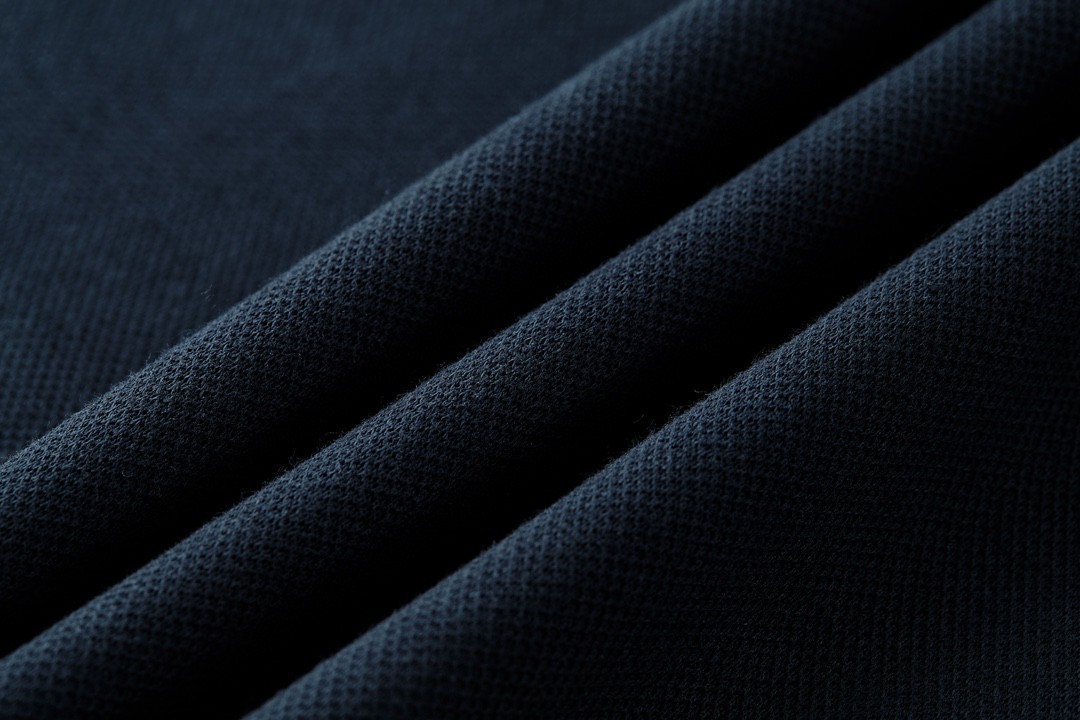 GUCCI 古驰 胸口口袋刺绣logo 条纹边饰Polo衫 短袖 T恤 夏季 蓝色 752604XJFTL4215