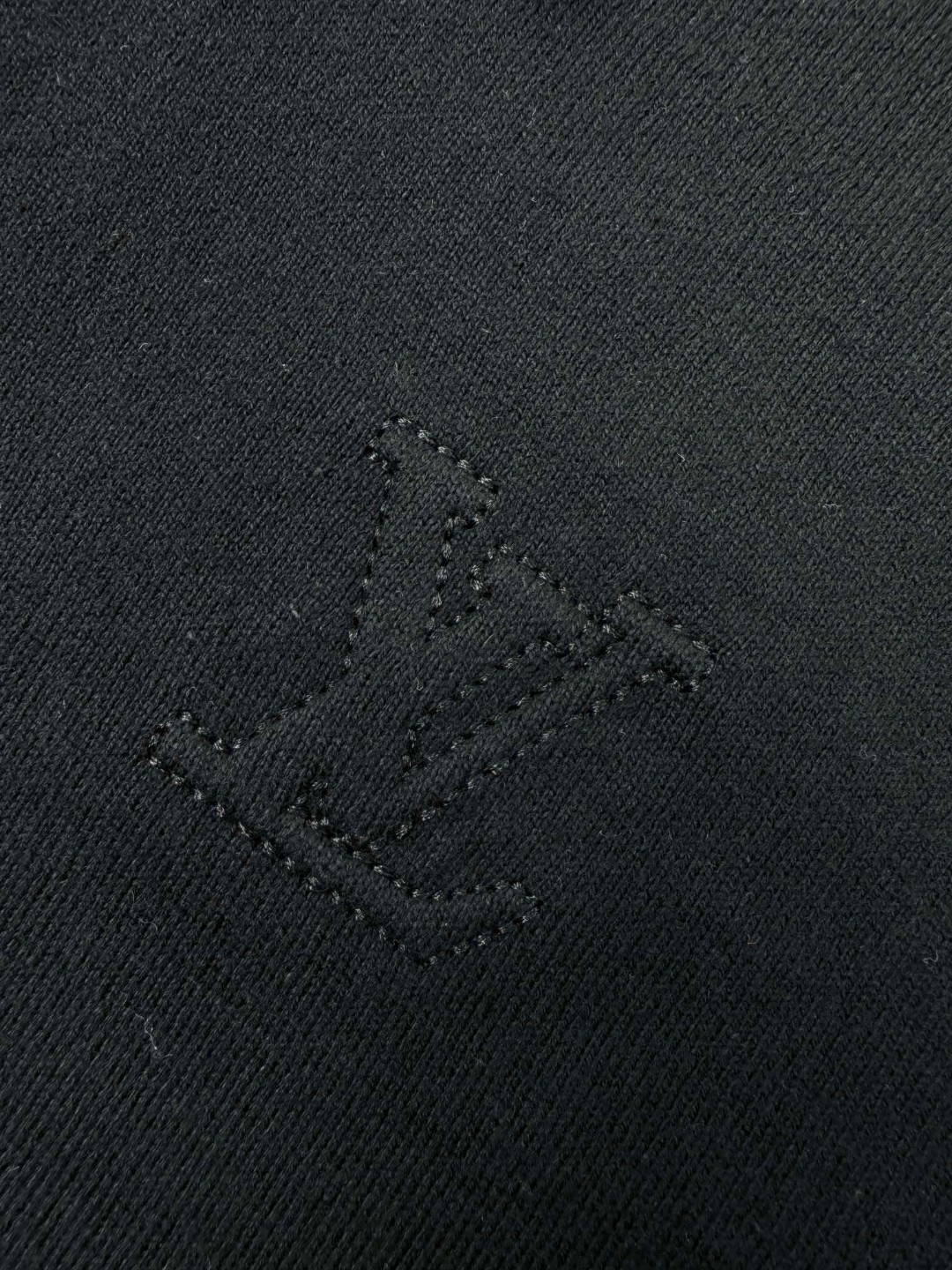 LOUIS VUITTON 路易威登 刺绣字母logo针织Polo衫 短袖 T 恤 上衣 夏款 黑色