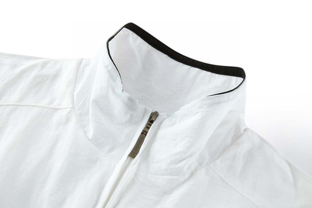 Balenciaga 巴黎世家 刺绣Logo字母 立领拉链夹克 运动服 外套 长袖 秋冬 白色