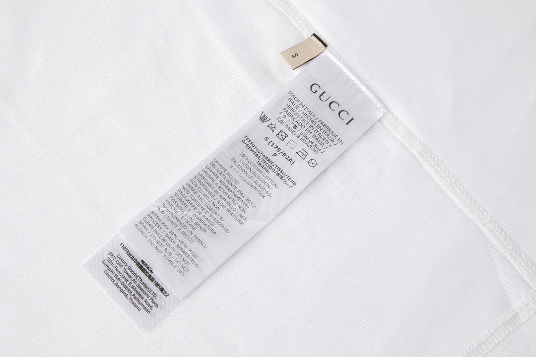 GUCCI 古驰 红绿腰带字母logo印花 短袖 T恤 圆领 套头 夏季 白色 784361-XJGKB-9074