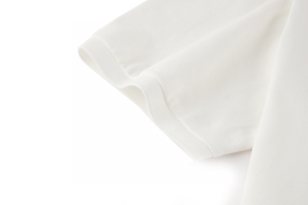 GUCCI 古驰 领口GG字母logo条纹边饰Polo衫 短袖 T恤 夏季 米白色 768630-XJF45-9733