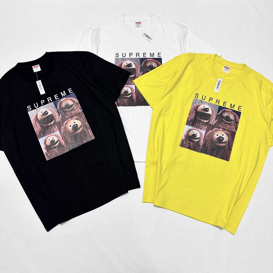 Supreme 布偶动漫印花TEE 短袖 T恤 黑色 白色 黄色 SUP-SS24-004