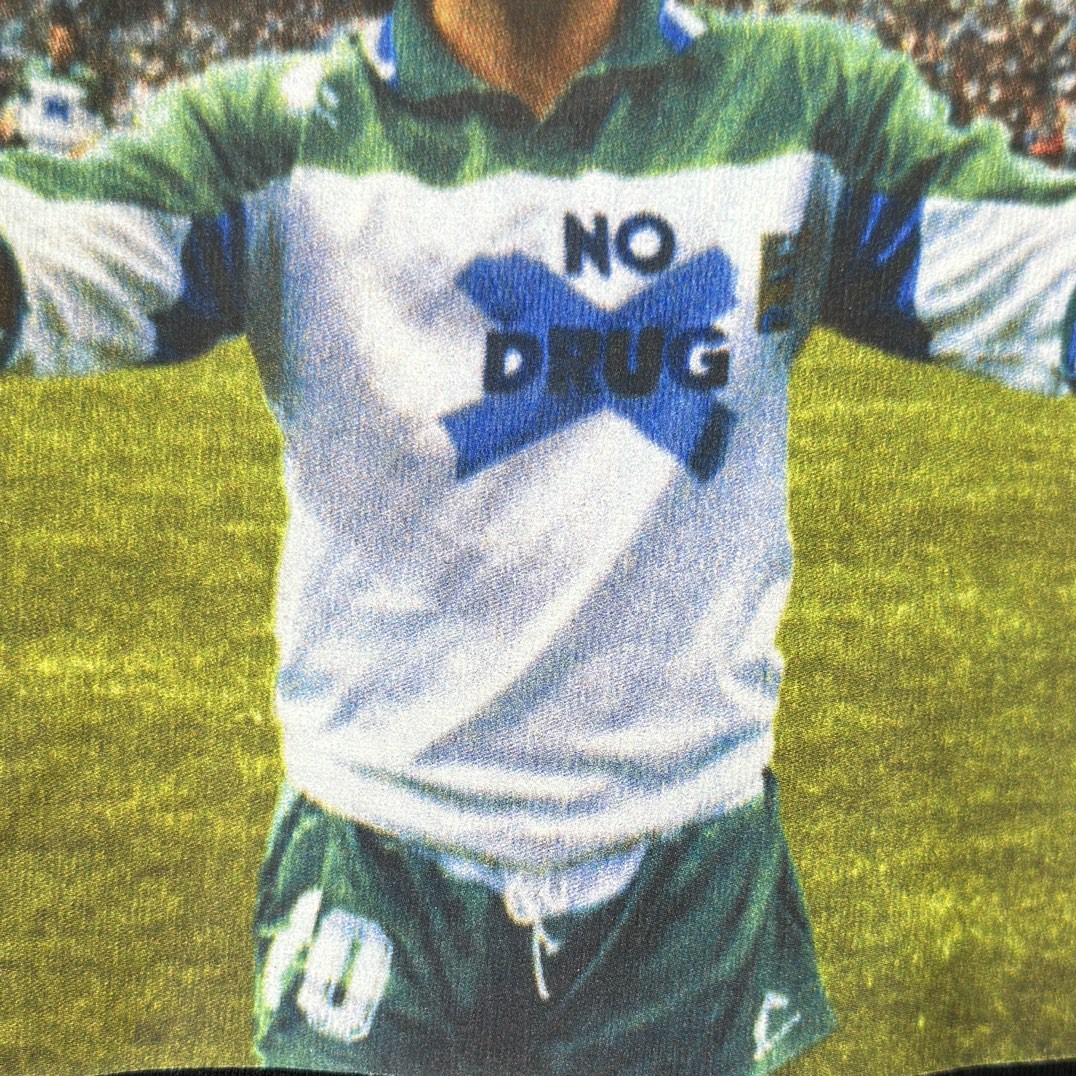 Supreme 马拉多纳 No Drug人物TEE 短袖 T恤 黑色 白色 SUP-SS24-003