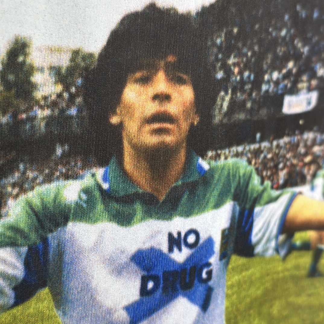 Supreme 马拉多纳 No Drug人物TEE 短袖 T恤 黑色 白色 SUP-SS24-003