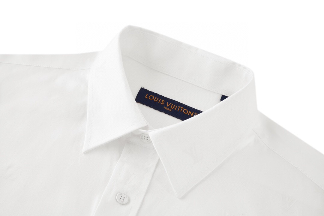 LOUIS VUITTON 路易威登 满印字母logo衬衫 长袖 白色 