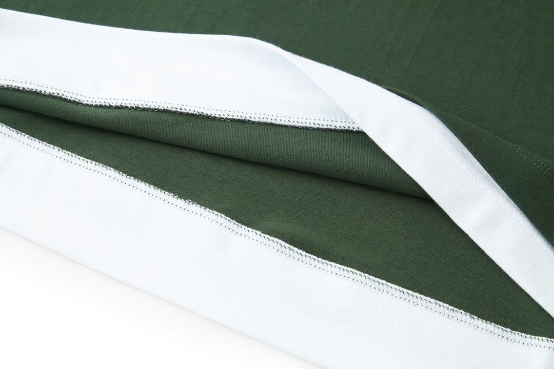 PRADA 普拉达 假两件徽标 圆领 短袖 T恤 绿色 