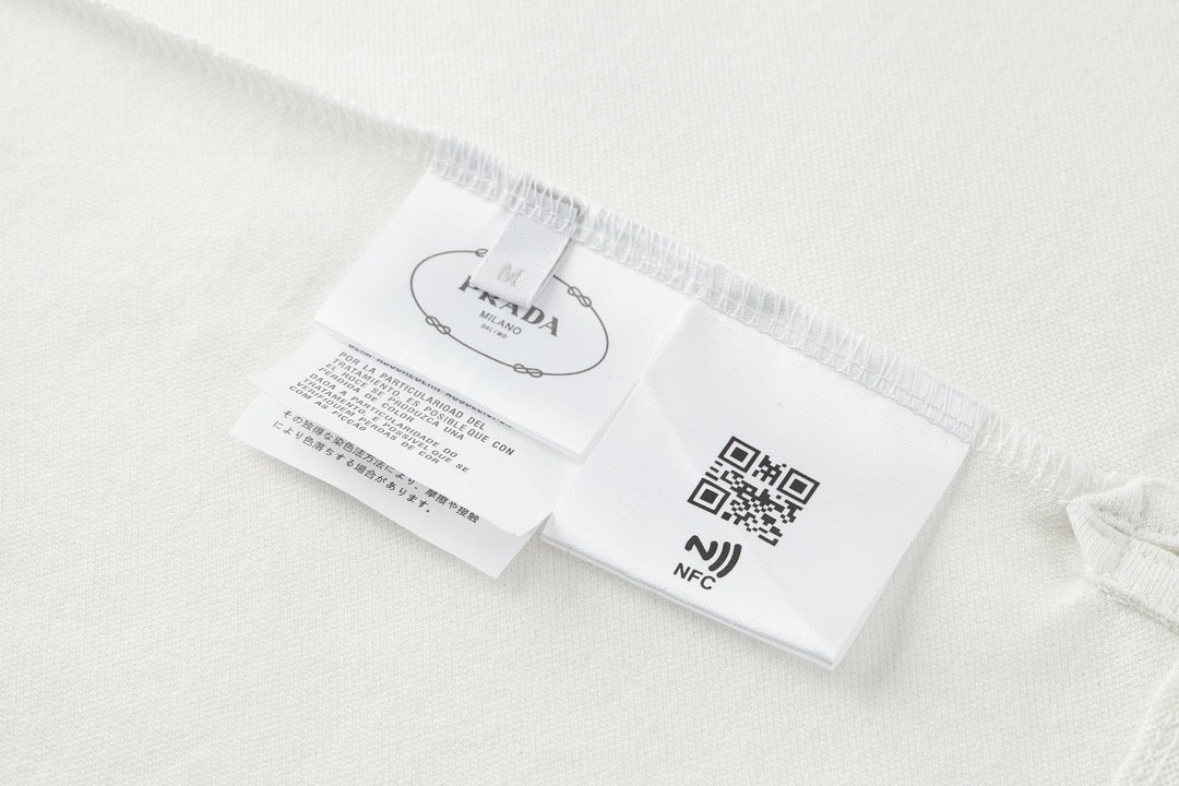 PRADA 普拉达 三角标口袋Polo衫 短袖 T恤 白色
