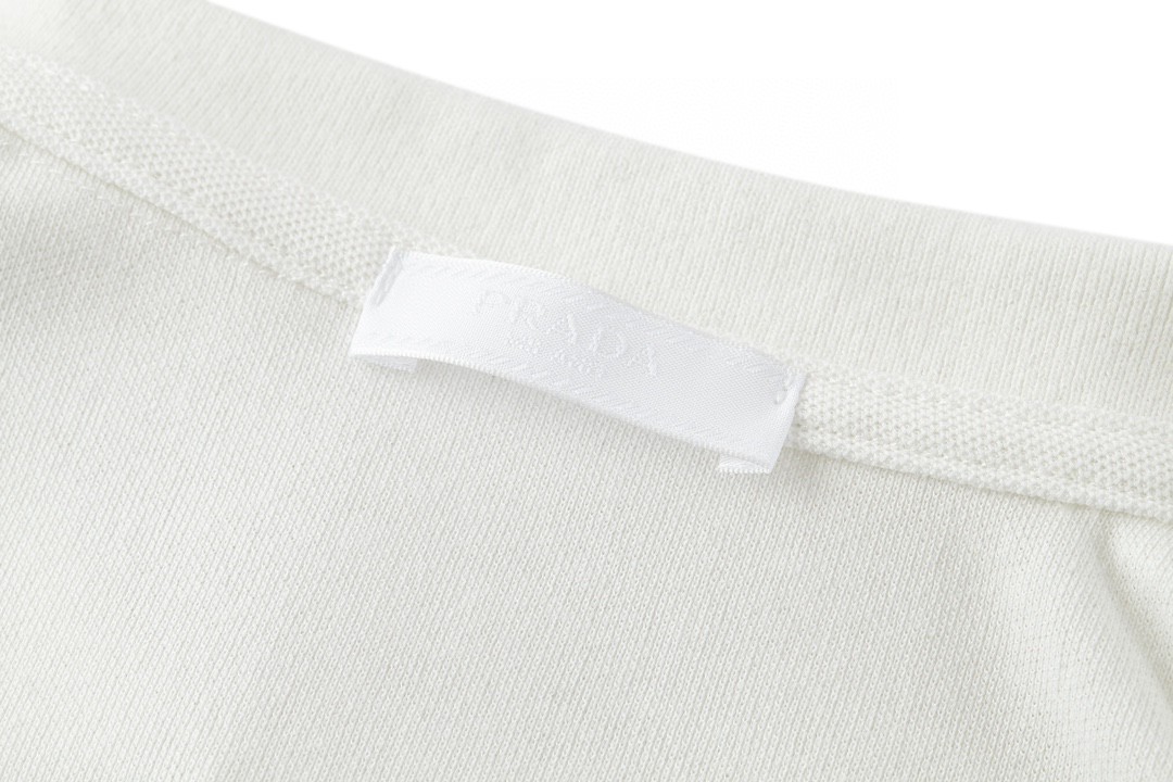 PRADA 普拉达 三角标口袋Polo衫 短袖 T恤 白色