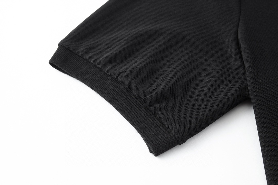 PRADA 普拉达 三角标口袋Polo衫 短袖 T恤 黑色 