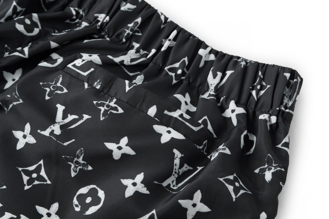LOUIS VUITTON 路易威登 做旧老花运动裤 长裤 裤子 休闲裤 黑色 1A5TSH