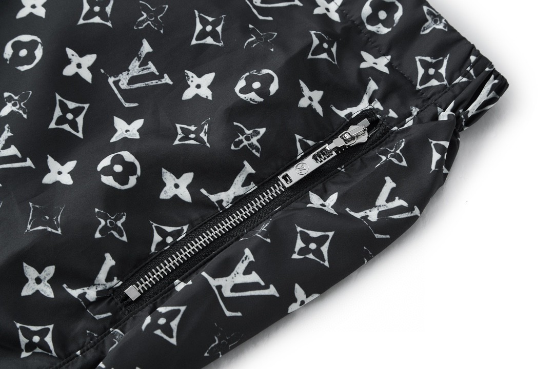 LOUIS VUITTON 路易威登 做旧老花运动裤 长裤 裤子 休闲裤 黑色 1A5TSH