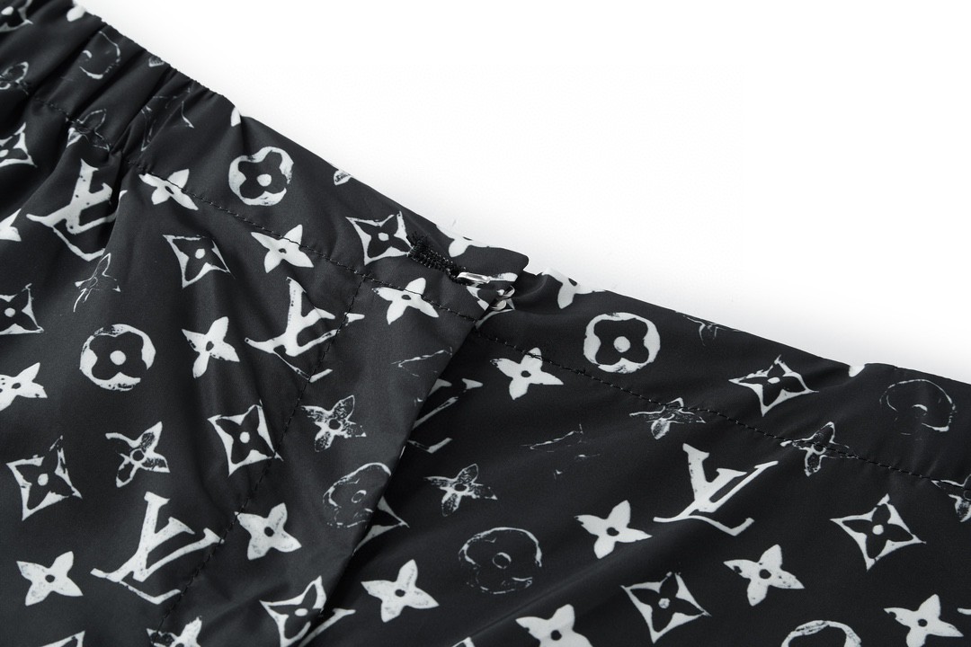 LOUIS VUITTON 路易威登 做旧老花运动裤 长裤 裤子 休闲裤 黑色 1A5TSH