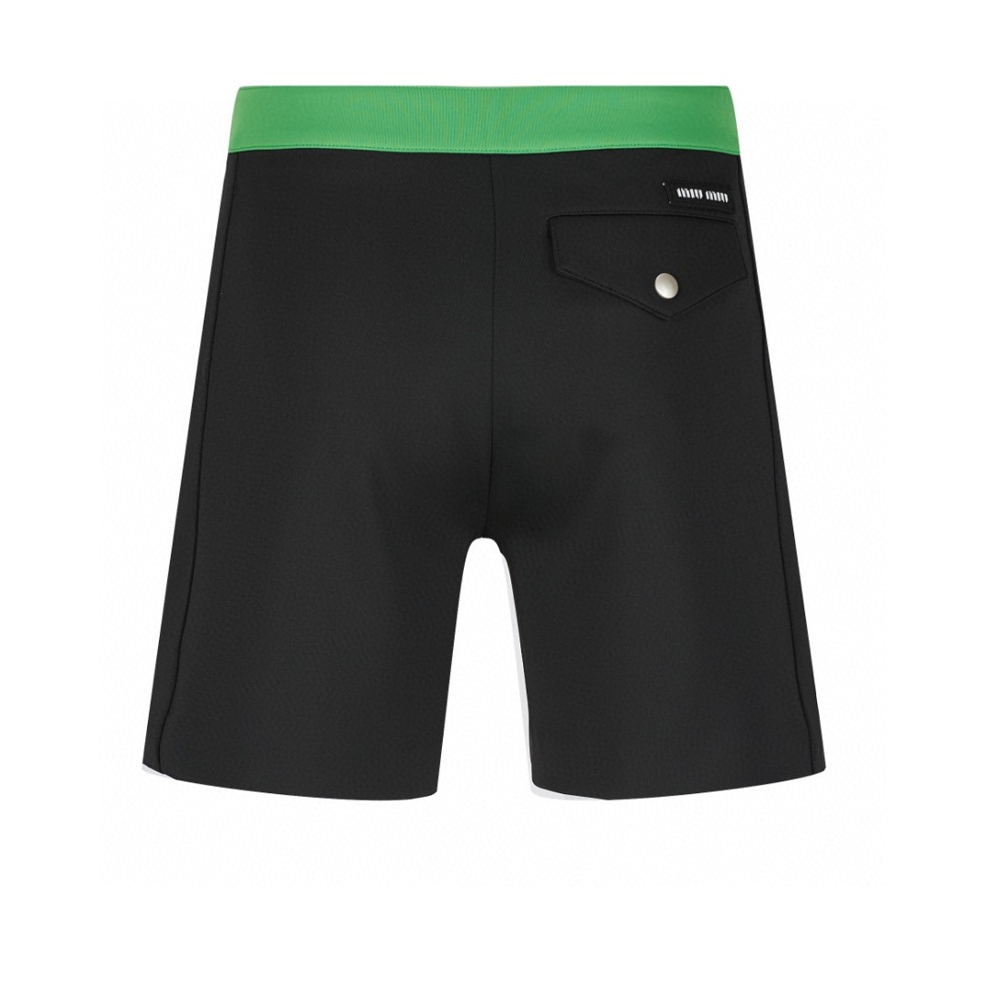 MIU MIU 拼色抽绳拉链短裤 裤子 休闲裤 五分裤 黑色