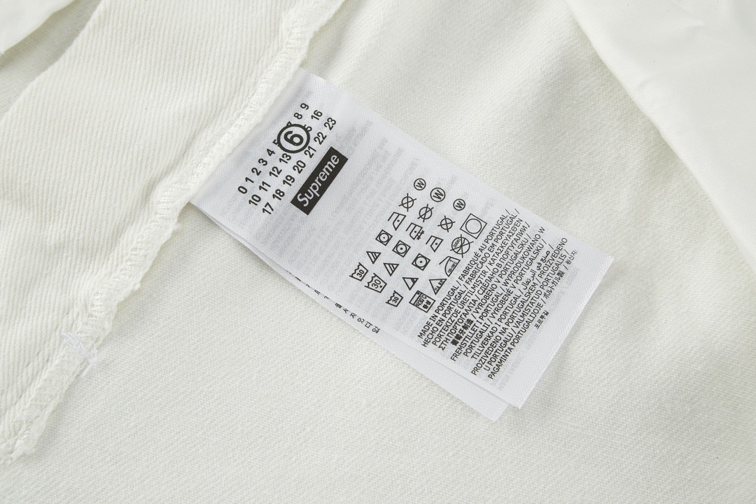 Supreme MM6 Maison Margiela 名款SS24WEEK7 FOIL DOUBLE KNEE PAINT 刷漆工艺铝箔金属牛仔裤 休闲裤 长裤 SUP-SS24-122