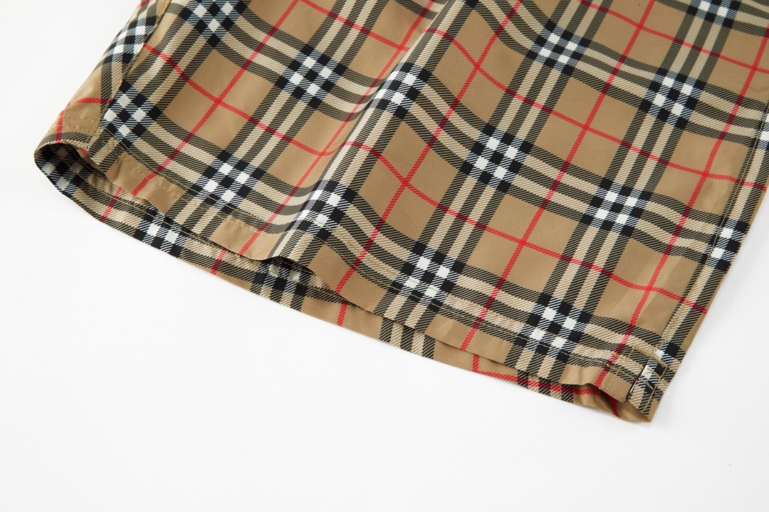 Burberry 巴宝莉 经典格纹短裤 裤子 休闲裤 卡其色 