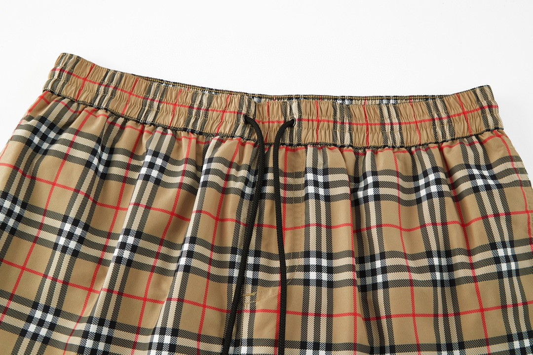 Burberry 巴宝莉 经典格纹短裤 裤子 休闲裤 卡其色 