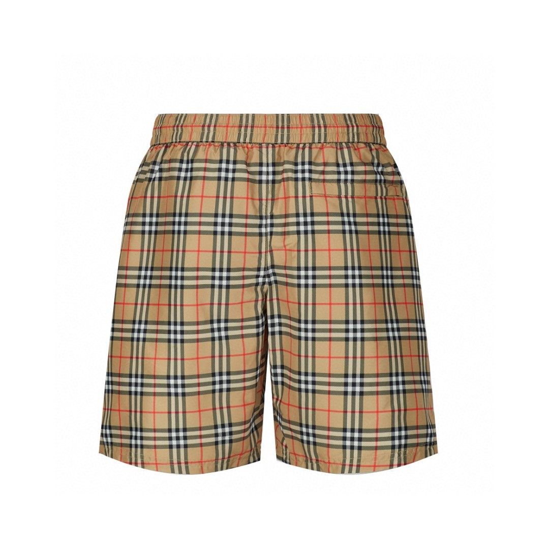 Burberry 巴宝莉 经典格纹短裤 裤子 休闲裤 卡其色 