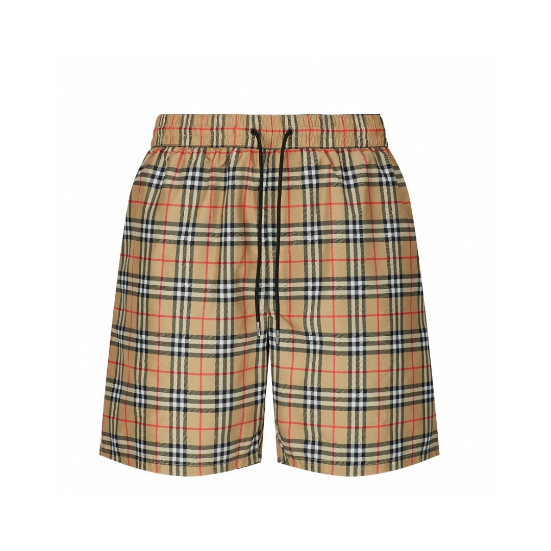 Burberry 巴宝莉 经典格纹短裤 裤子 休闲裤 卡其色 