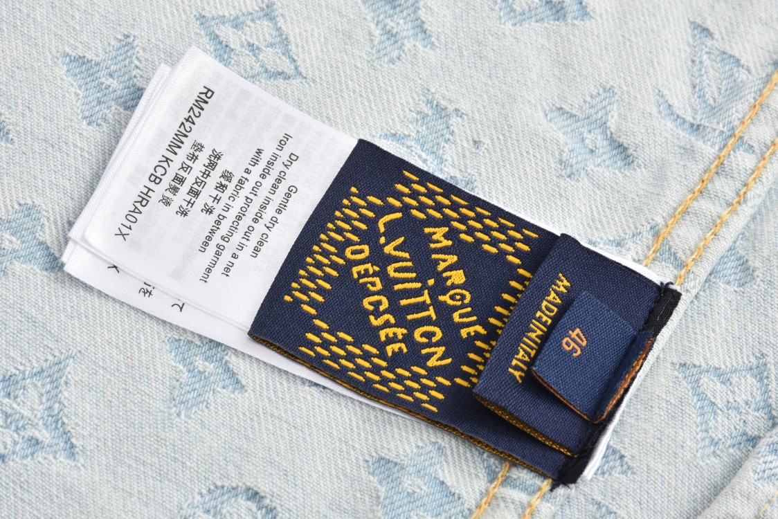 LOUIS VUITTON 路易威登 Monogram Denim Jacket 彩色刺绣单排扣牛仔外套 夹克 长袖 蓝色 1AFPTC