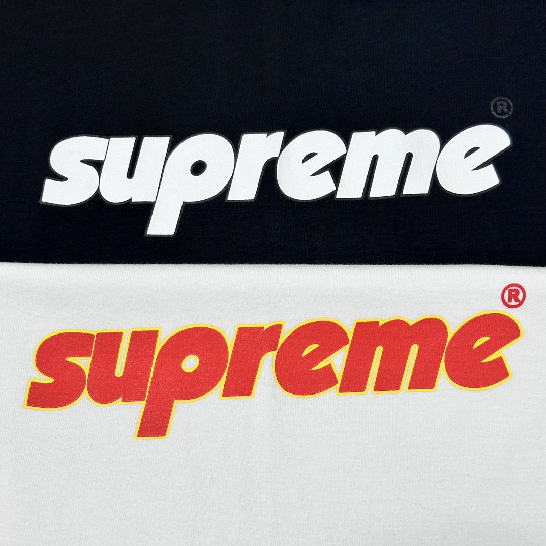 Supreme PINLINE TEE 字母logo短袖 T恤 黑色 白色 男女同款 SUP-SS24-153