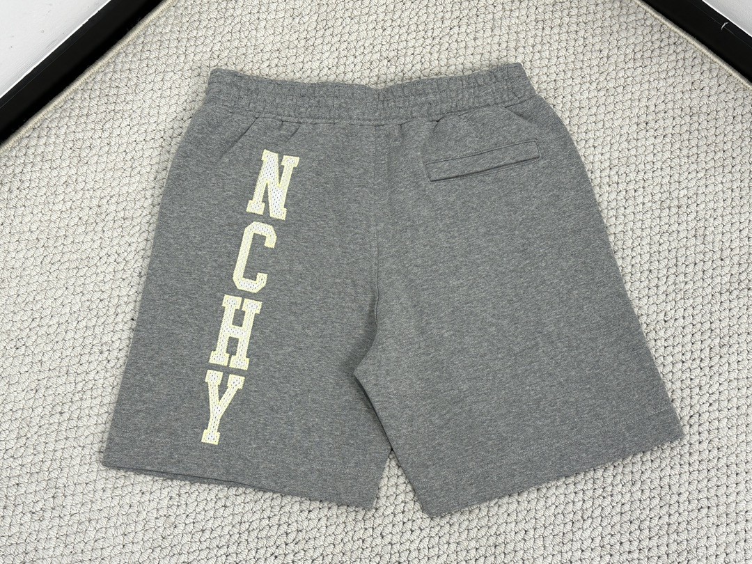 Givenchy 纪梵希 logo字母刺绣百慕大短裤 休闲裤 运动裤 灰色 BM515J3YMW-055