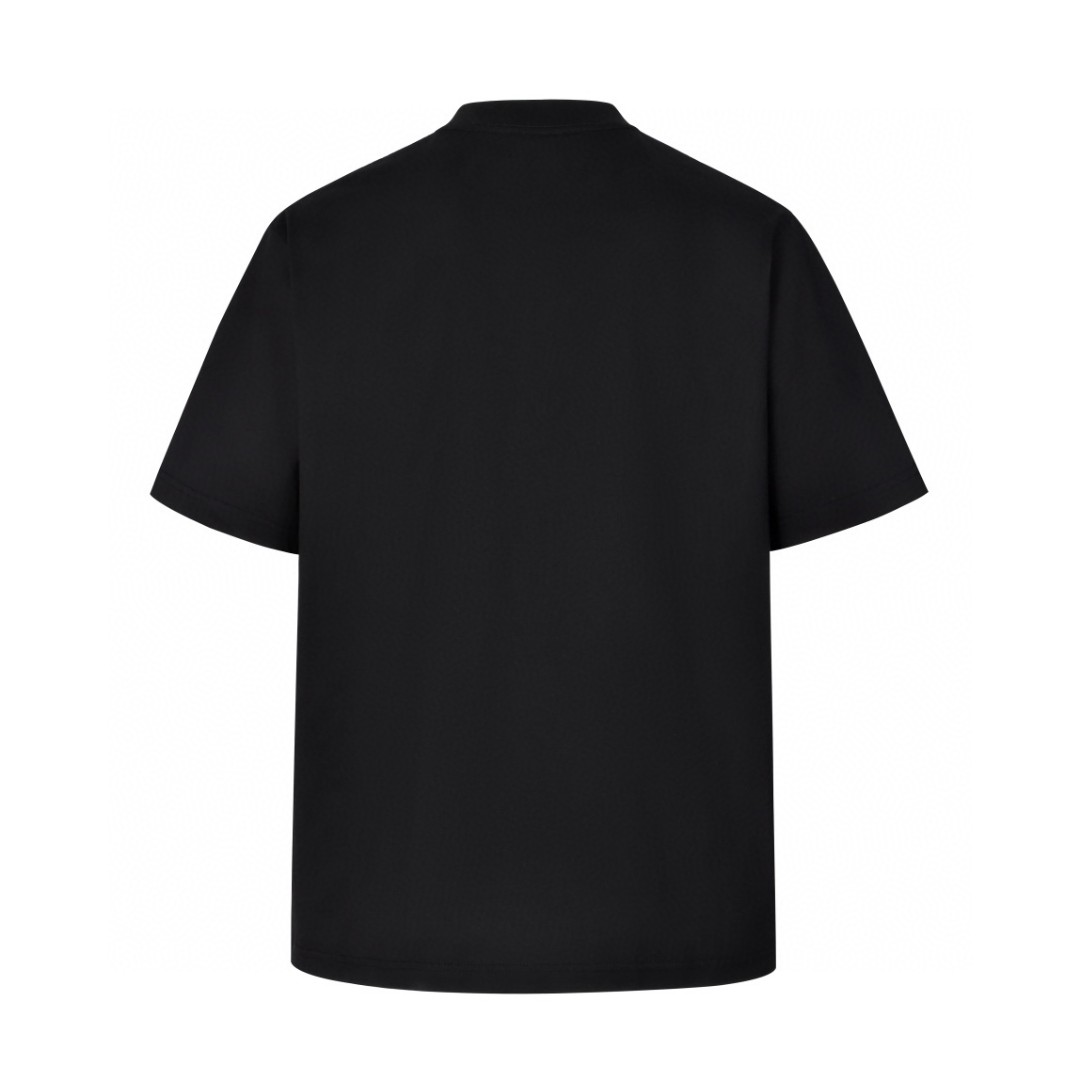 Balenciaga 巴黎世家 IB字母logo反光印花短袖 T恤 圆领 短款 夏季 黑色 