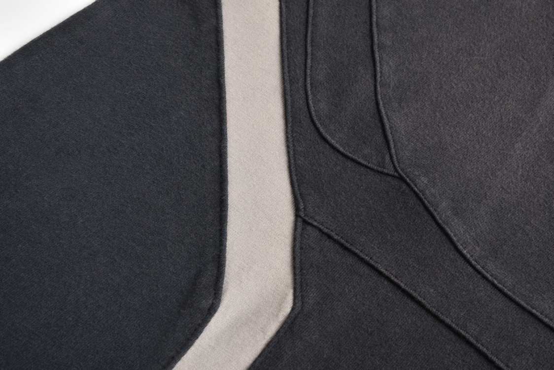 Balenciaga 巴黎世家 重工拼接双环字母logo刺绣短袖 T恤 圆领 短款 夏季 黑色 