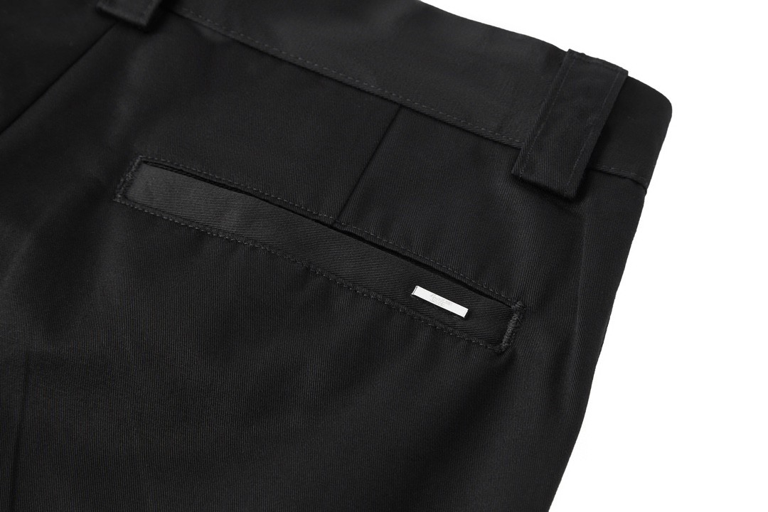 LOUIS VUITTON 路易威登 SS24 菲董联名系列纯色字母刺绣工装裤 休闲裤 长裤 黑色