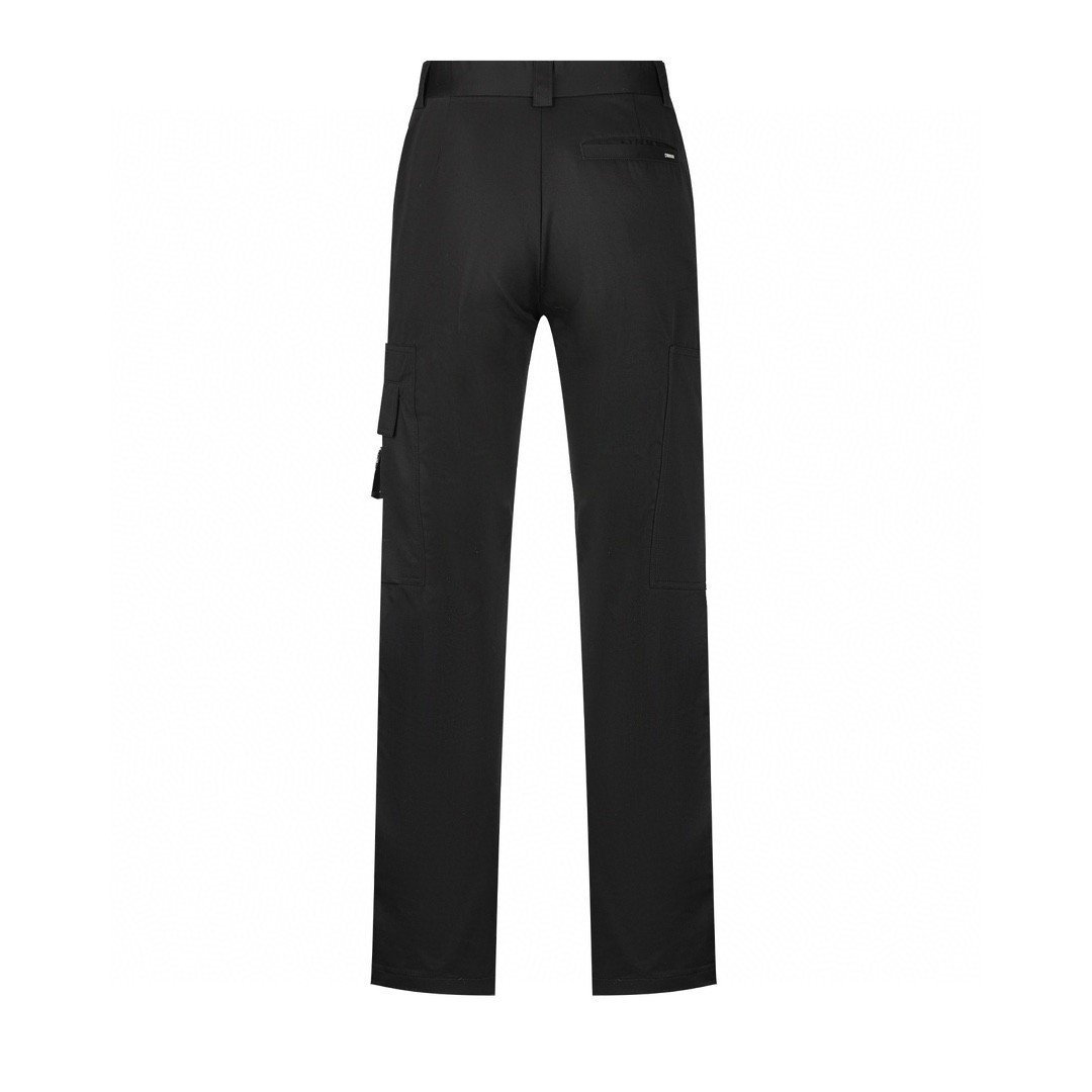 LOUIS VUITTON 路易威登 SS24 菲董联名系列纯色字母刺绣工装裤 休闲裤 长裤 黑色