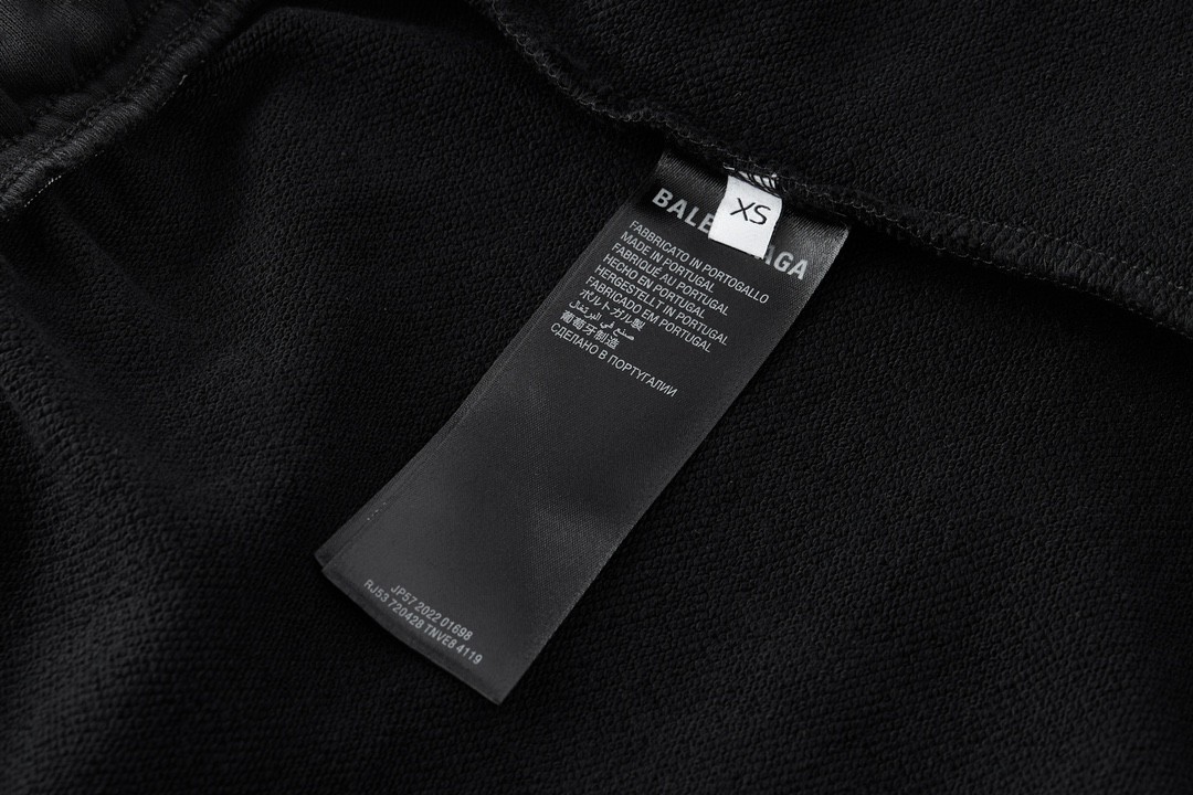 Balenciaga 巴黎世家 双环字母logo印花短裤 五分裤 休闲裤 运动裤 夏季 黑色 