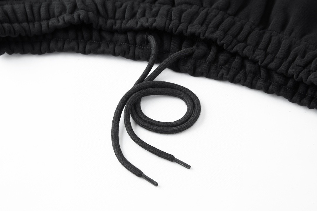 Balenciaga 巴黎世家 双环字母logo印花短裤 五分裤 休闲裤 运动裤 夏季 黑色 