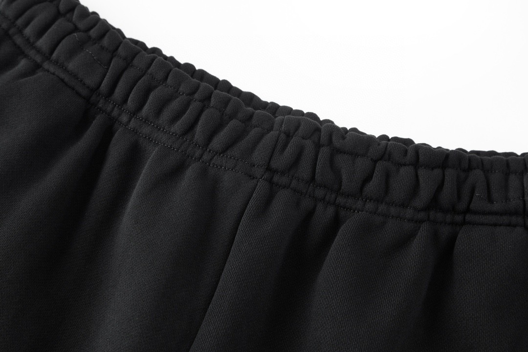 Balenciaga 巴黎世家 双环字母logo印花短裤 五分裤 休闲裤 运动裤 夏季 黑色 