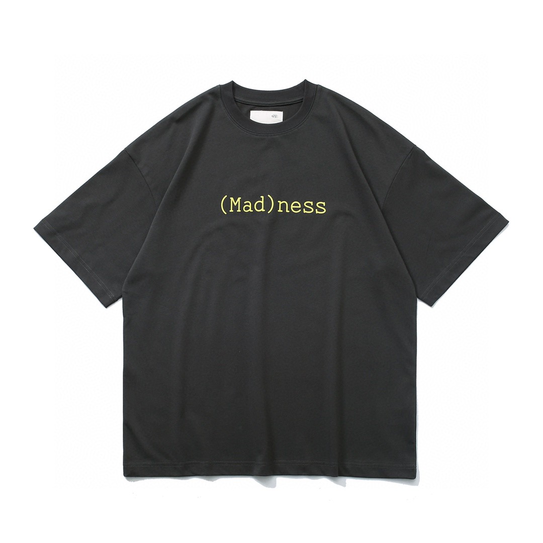 66#MADNESS 十周年限定 字母logo印花T恤 短袖 男女同款 黑色 绿色