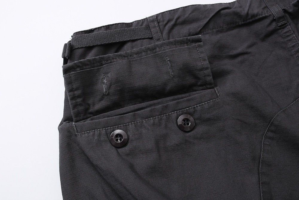 878#MADNESS 纯色口袋工装裤 伞兵裤 长裤 裤子 绿色 蓝色 黑色