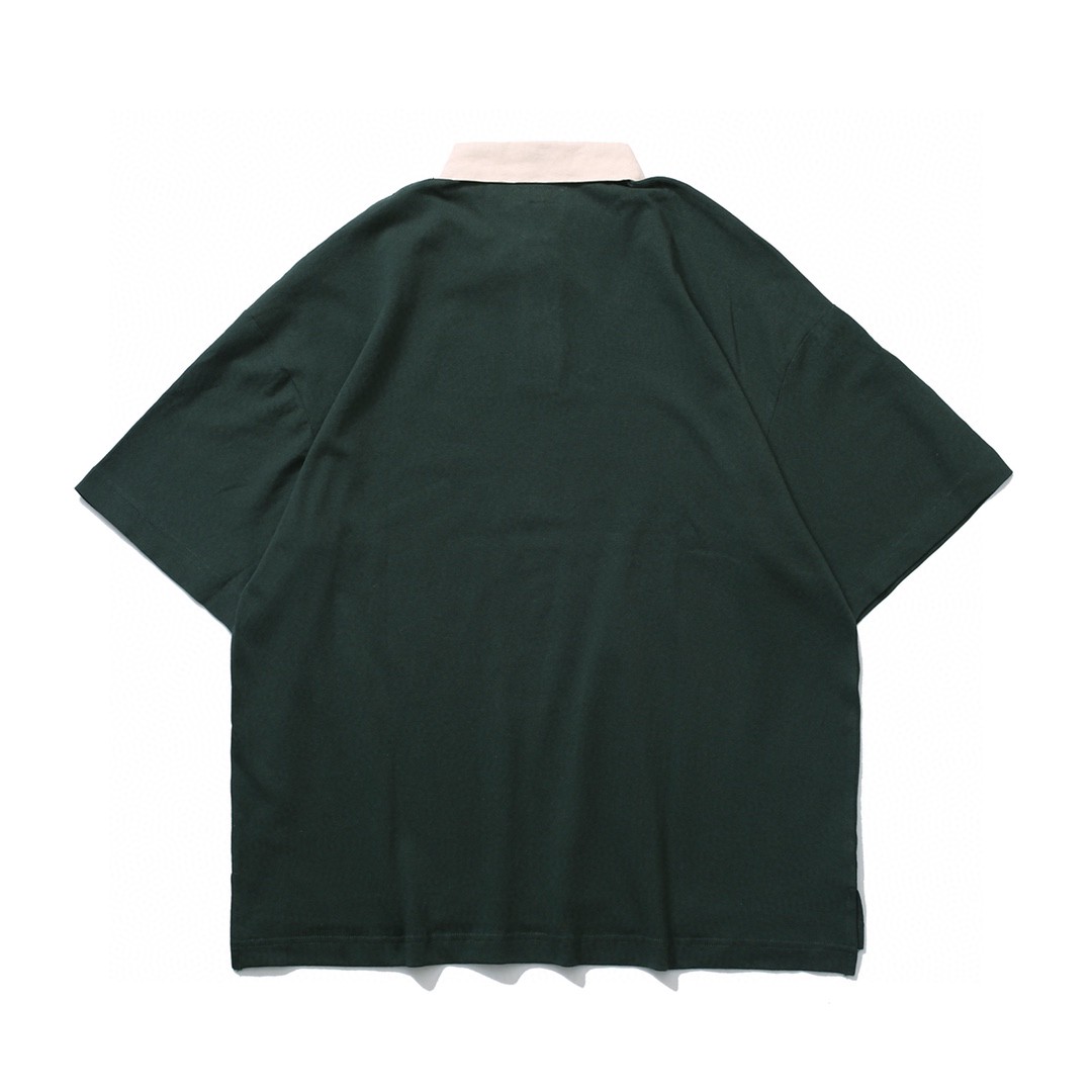 185#MADNESS 撞色Polo衫 T恤 短袖 男女同款 绿色 白色 蓝色