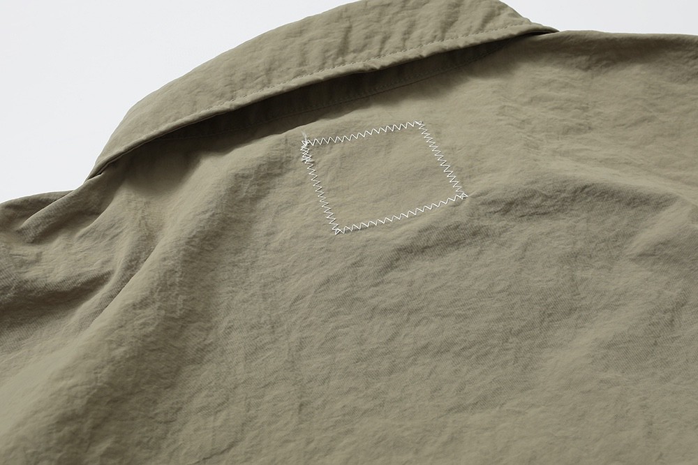 603#MADNESS 十周年限定纯色风衣衬衫 外套 长袖 秋冬季 休闲 男女同款 黑色 灰绿色