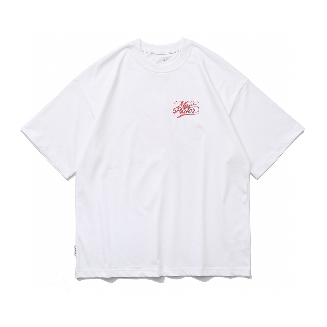 68#MADNESS 十周年限定字母logo印花T恤 短袖 男女同款 白蓝色 白黑色 白红色