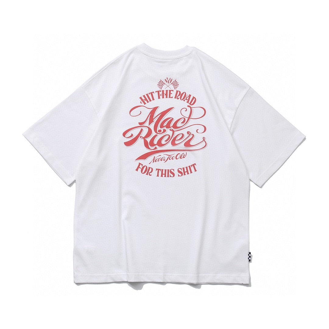 68#MADNESS 十周年限定字母logo印花T恤 短袖 男女同款 白蓝色 白黑色 白红色