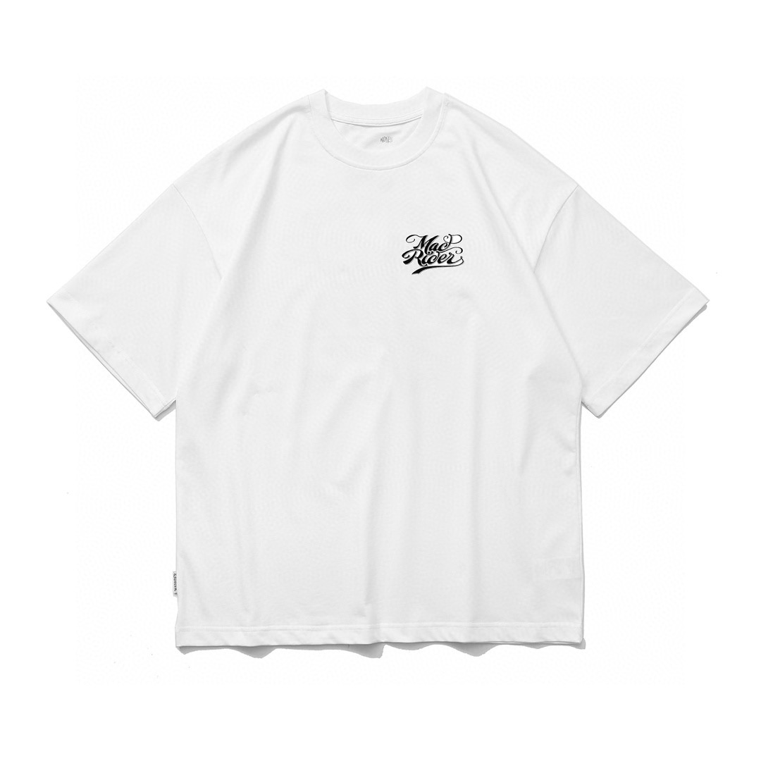 68#MADNESS 十周年限定字母logo印花T恤 短袖 男女同款 白蓝色 白黑色 白红色