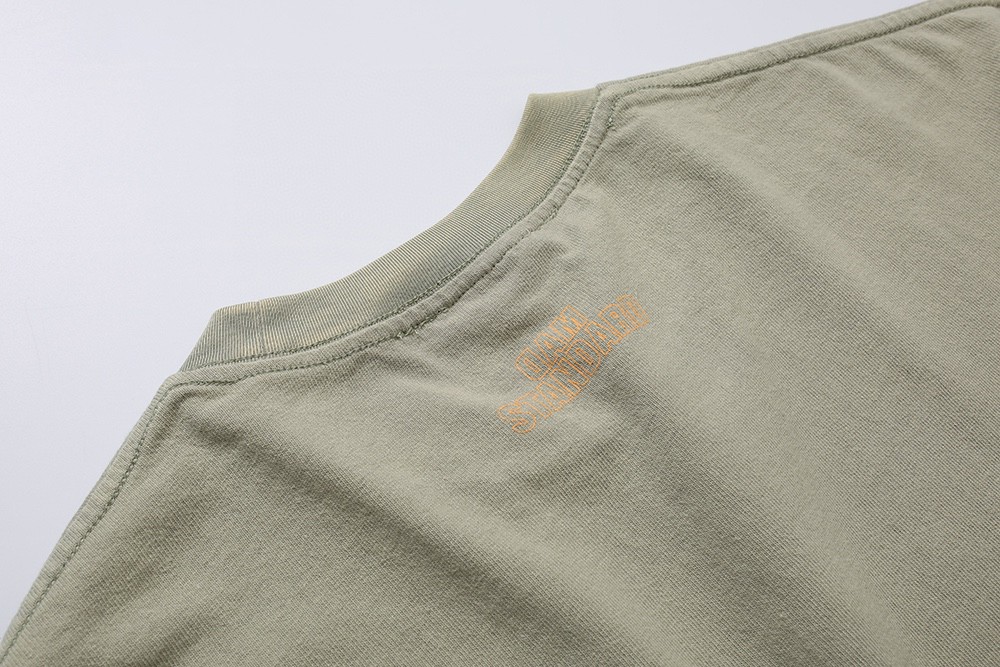 63#MADNESS 纯色口袋T恤 短袖 男女同款 灰绿色 白色 黑色