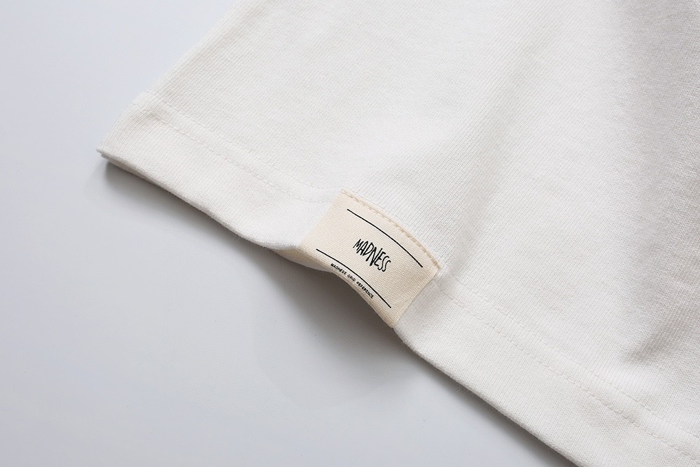 63#MADNESS 纯色口袋T恤 短袖 男女同款 灰绿色 白色 黑色