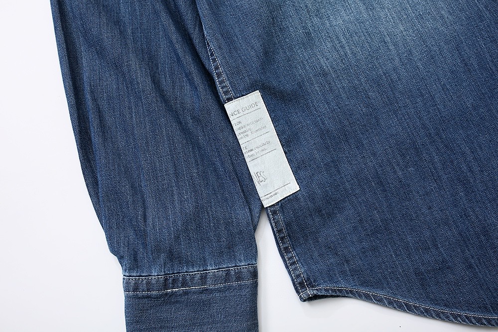 659#MADNESS 纯色牛仔衬衫 外套 长袖 秋冬季 休闲 男女同款 蓝色