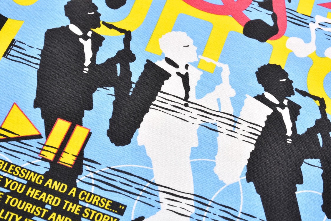 LOUIS VUITTON 路易威登 乐队海报短袖 圆领 T 恤 上衣 夏款 白色 1AATZG