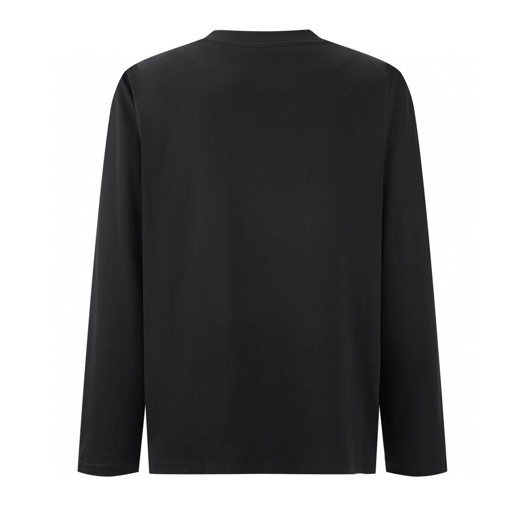 PRADA 普拉达 纯色尼龙口袋logo徽标 T恤 长袖 黑色 