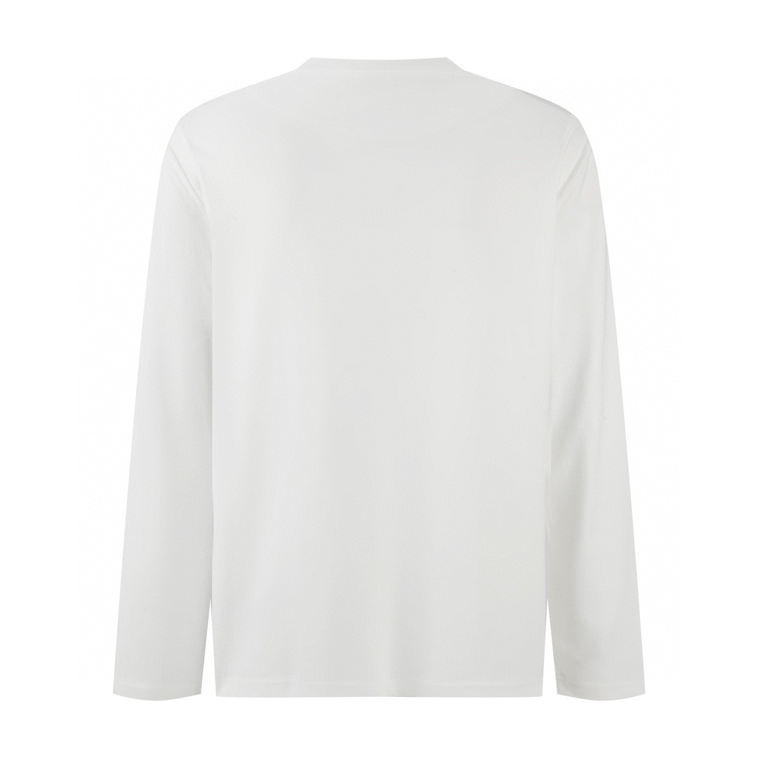 PRADA 普拉达 纯色尼龙口袋logo徽标 T恤 长袖 白色